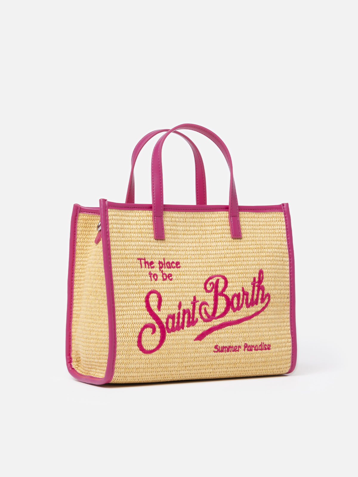 Borsa Midi Vivian in paglia beige