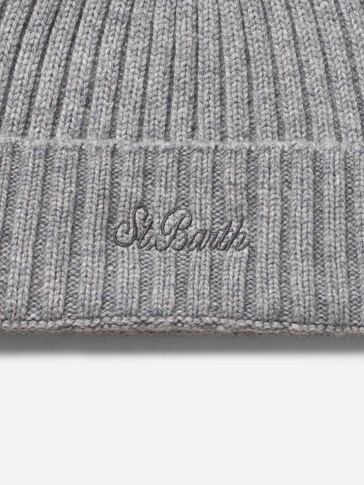Man mélange grey pure cashmere hat Wengen - MC2 Saint Barth