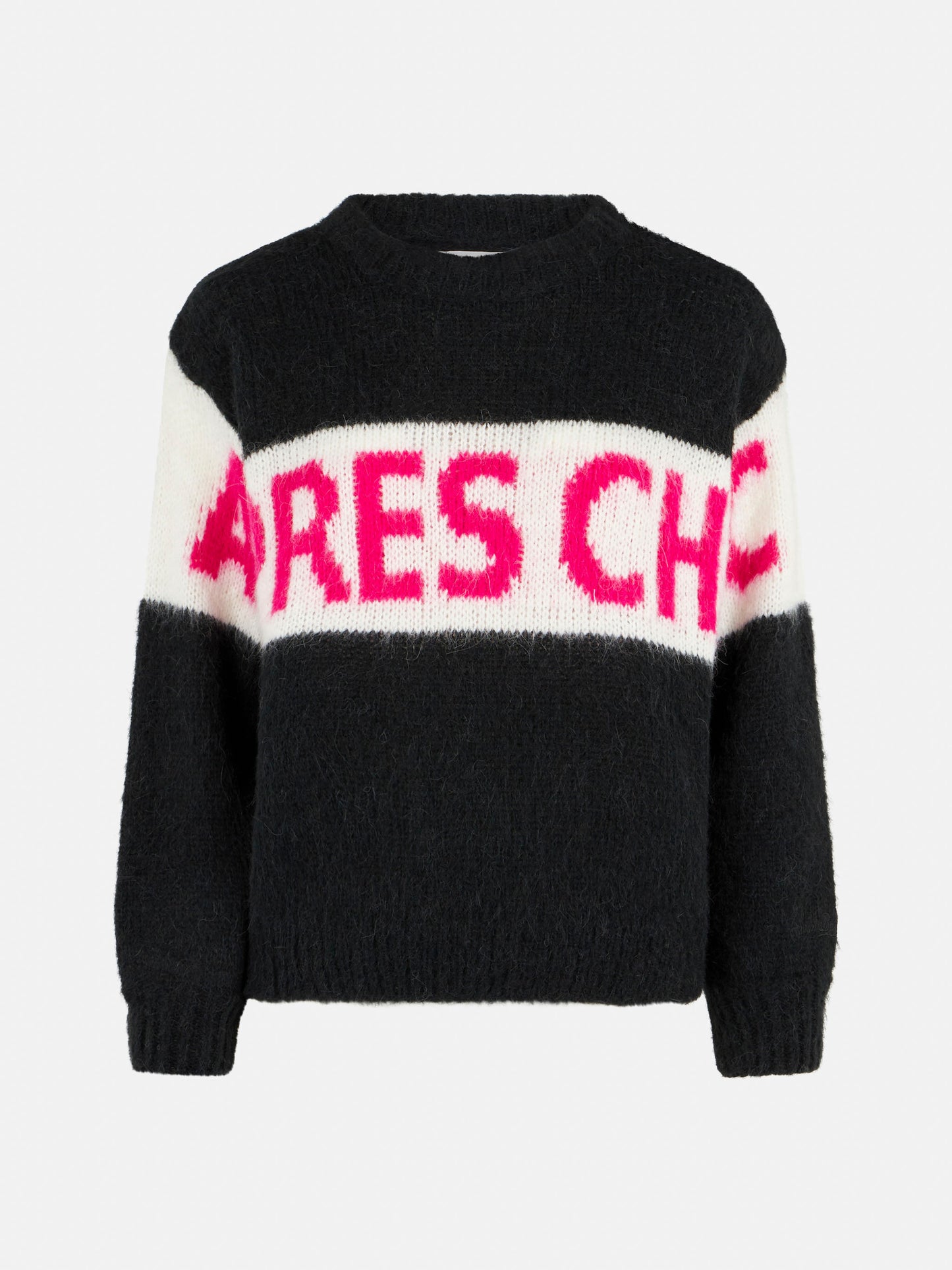 Woman boxy shape soft sweater with Apres Chic jacquard