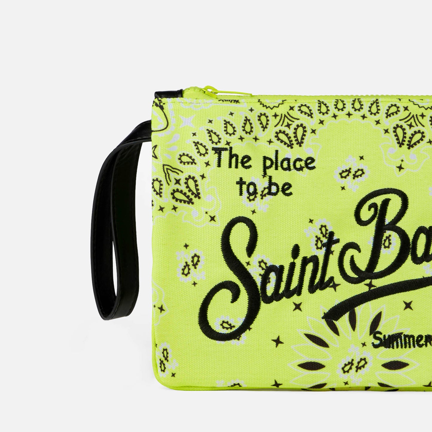Parisienne canvas pouch bag with bandanna print