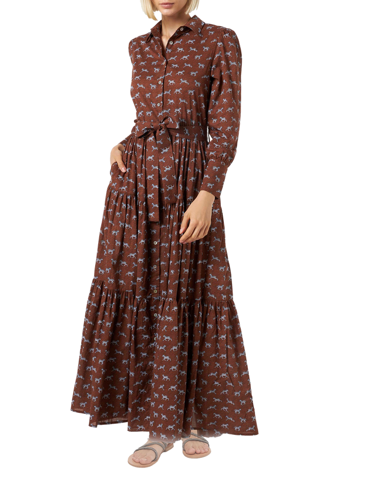 Woman long dress Jensen with zebra print - MC2 Saint Barth