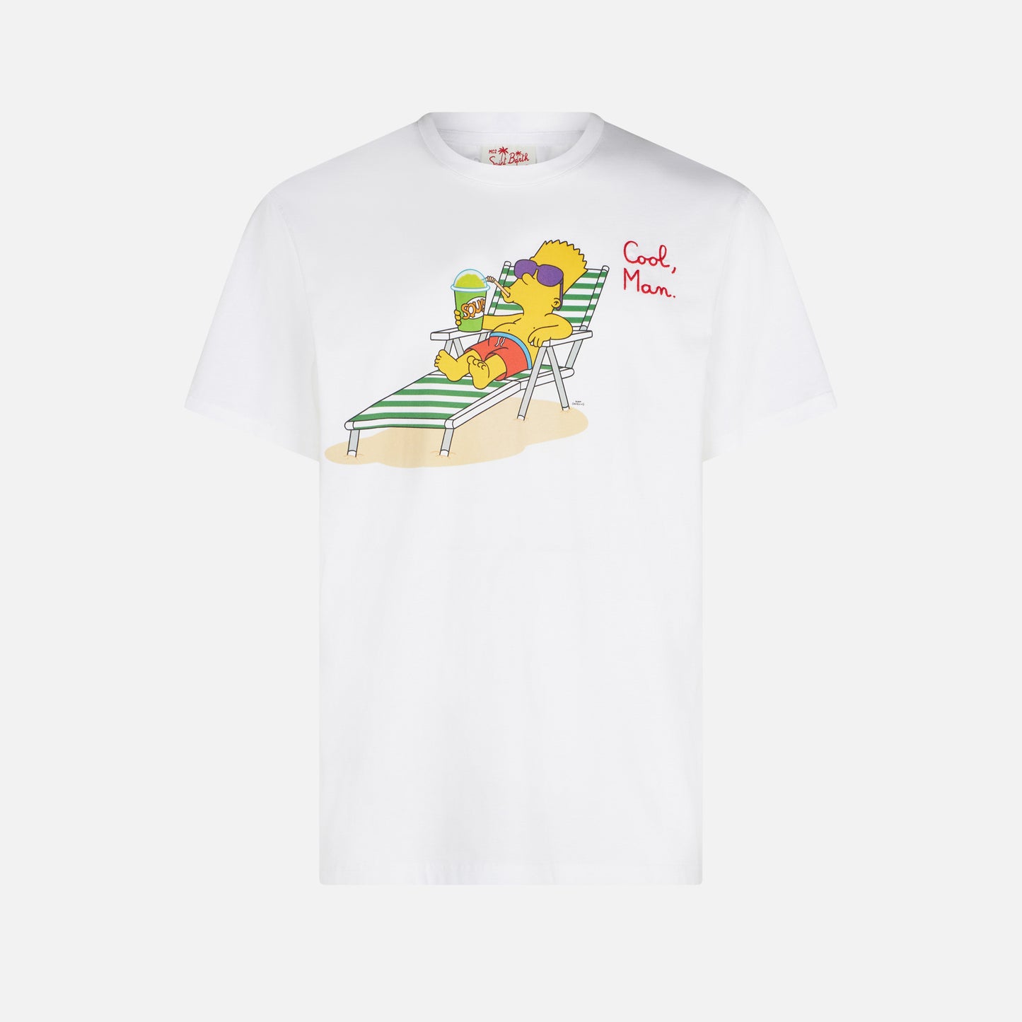 T-shirt uomo in cotone con ricamo Cool Man Bart | EDIZIONE SPECIALE DEI SIMPSON