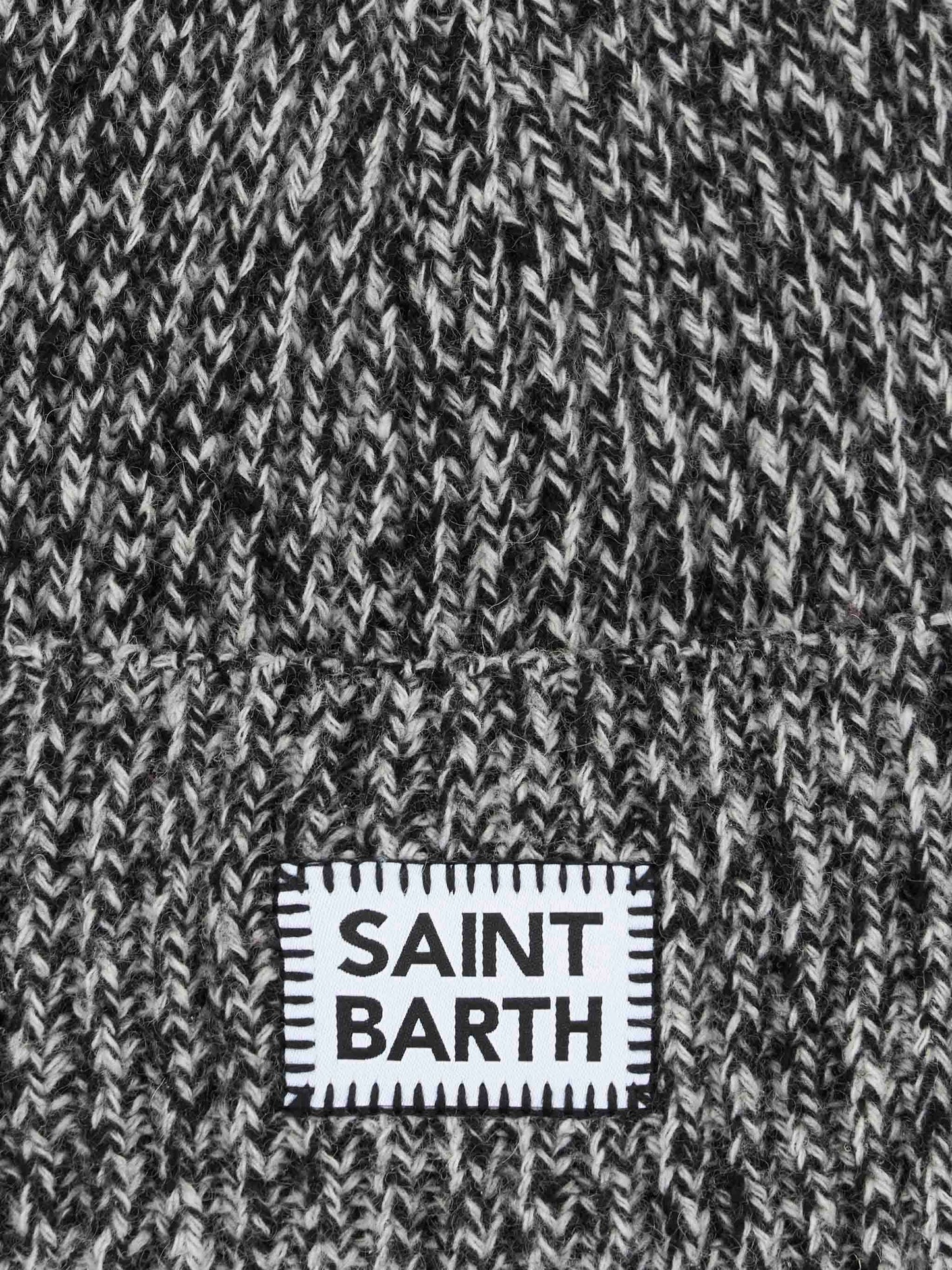 Woman white mouliné beanie with Saint Barth embroidery - MC2 Saint Barth
