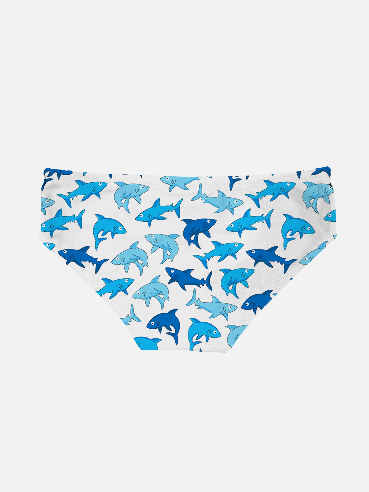 Boy swim briefs with light blue sharks print - MC2 Saint Barth