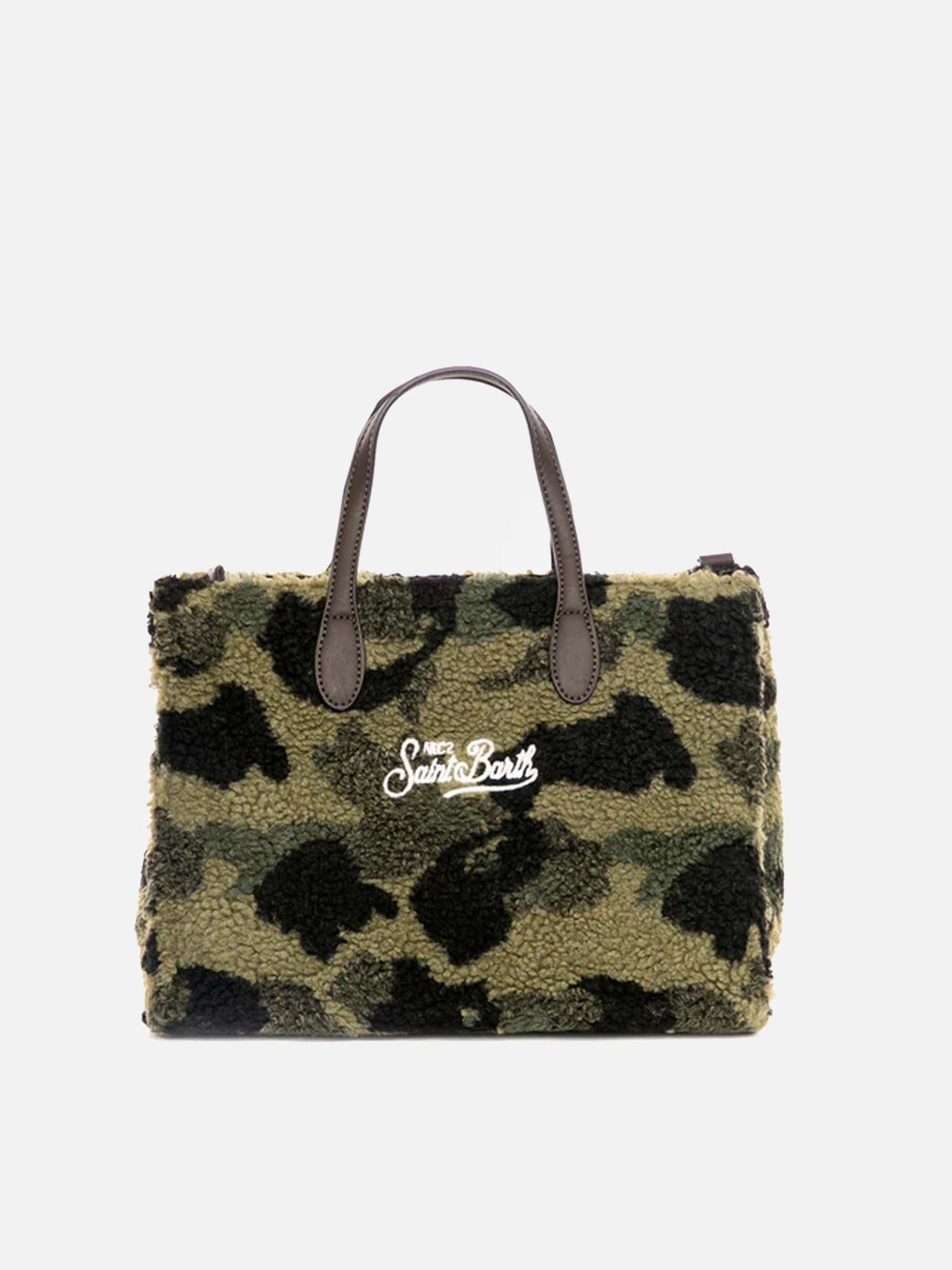 Camouflage sherpa fabric Vivian handbag - MC2 Saint Barth