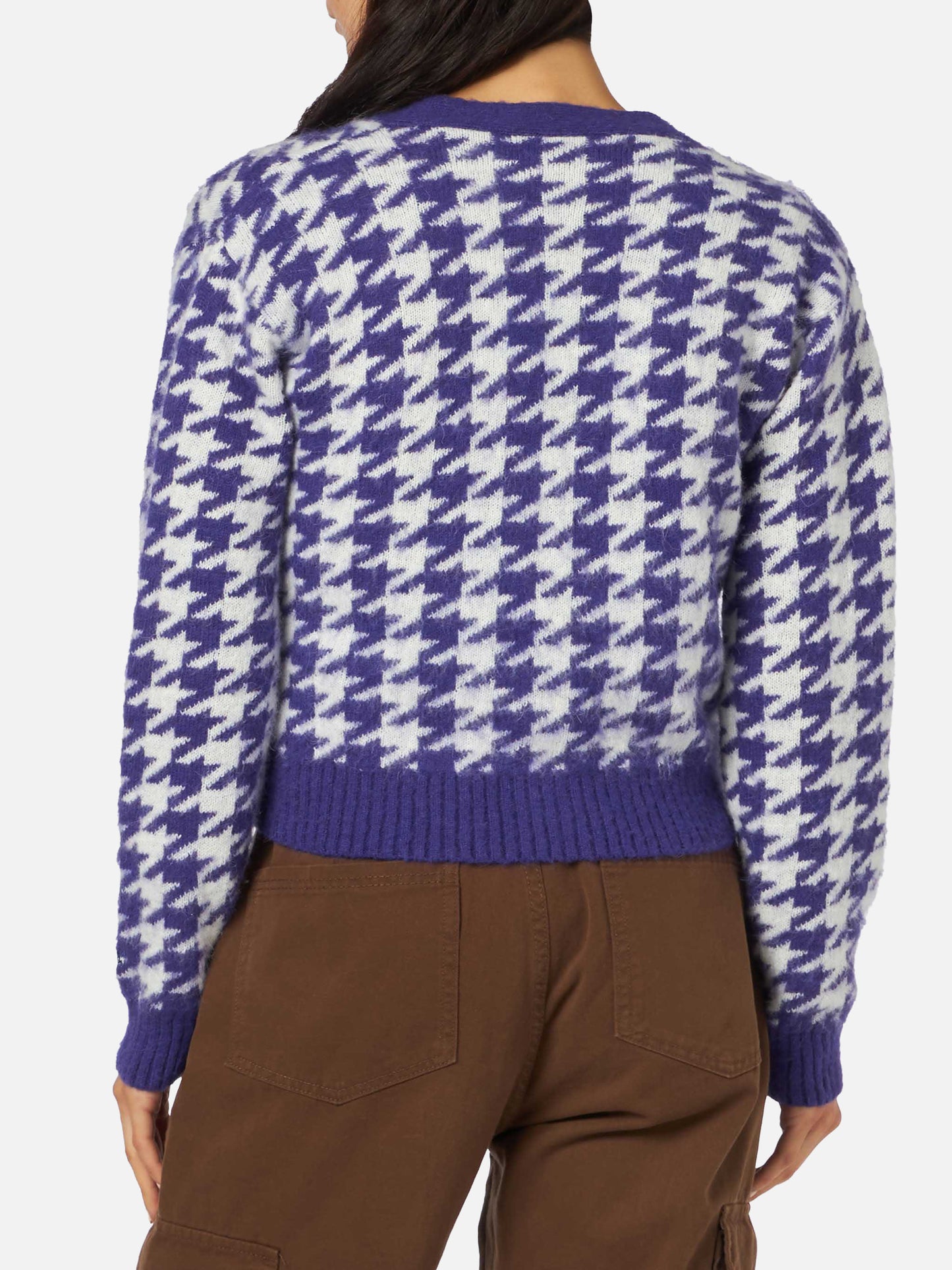 Woman crop cardigan with jewel buttons