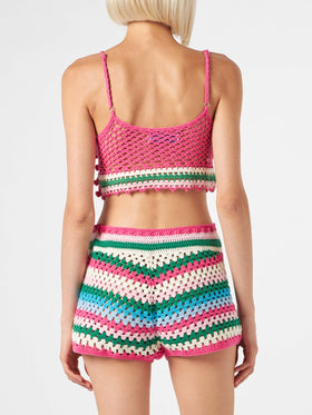 Multicolor crochet top - MC2 Saint Barth