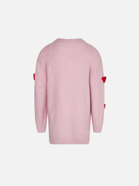 Girl half-turtleneck knitted dress - MC2 Saint Barth