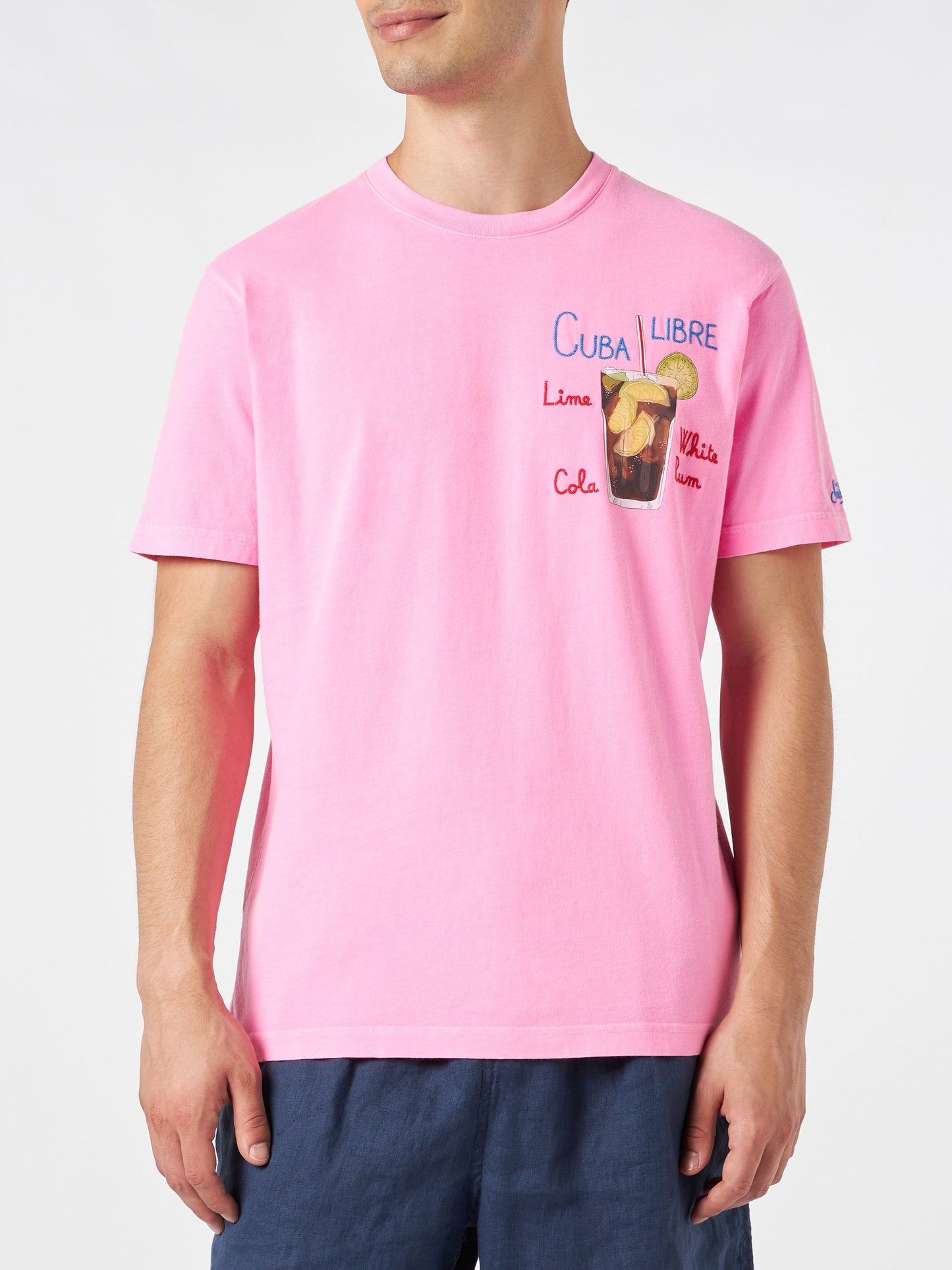 Man cotton t-shirt with Cuba Libre embroidery