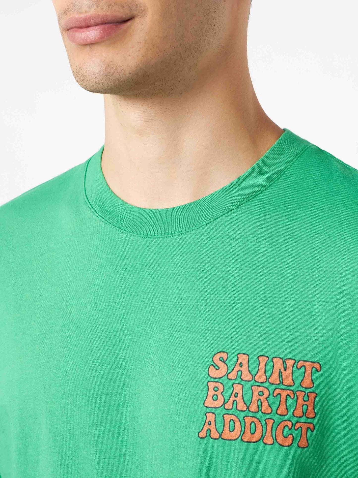 Man cotton t-shirt with Cuba Libre addicted print - MC2 Saint Barth