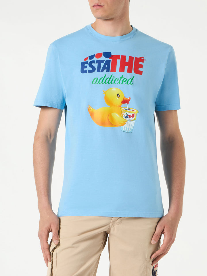Man cotton t-shirt with ducky Estathé print | ESTATHE' SPECIAL EDITION - MC2 Saint Barth