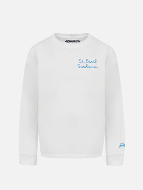 Boy heavy cotton t-shirt Luton with Crypto Duck Snow print | CRYPTO PUPPETS SPECIAL EDITION - MC2 Saint Barth