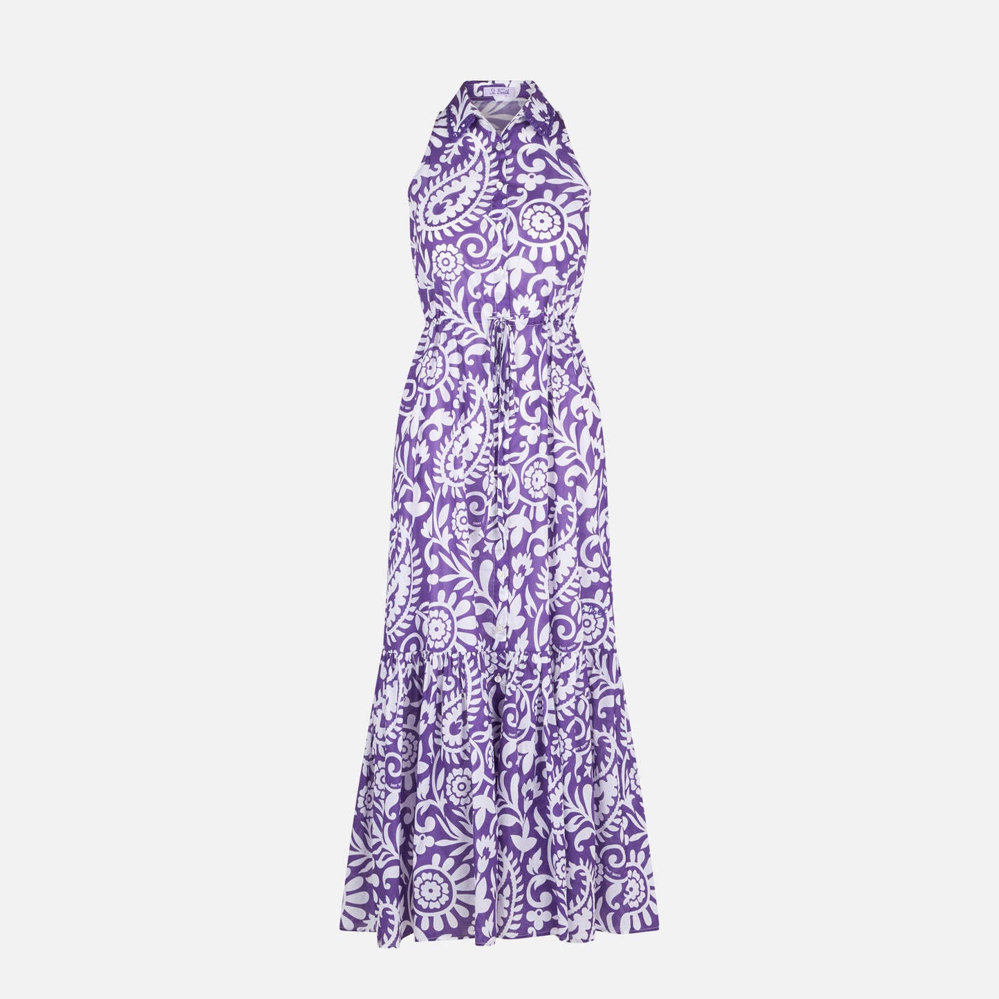 Woman halterneck dress with paisley print - MC2 Saint Barth