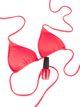 Woman fluo red triangle top swimsuit - MC2 Saint Barth