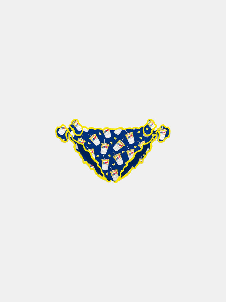 Girl swim briefs with Estathé print | Estathé® Special Edition - MC2 Saint Barth