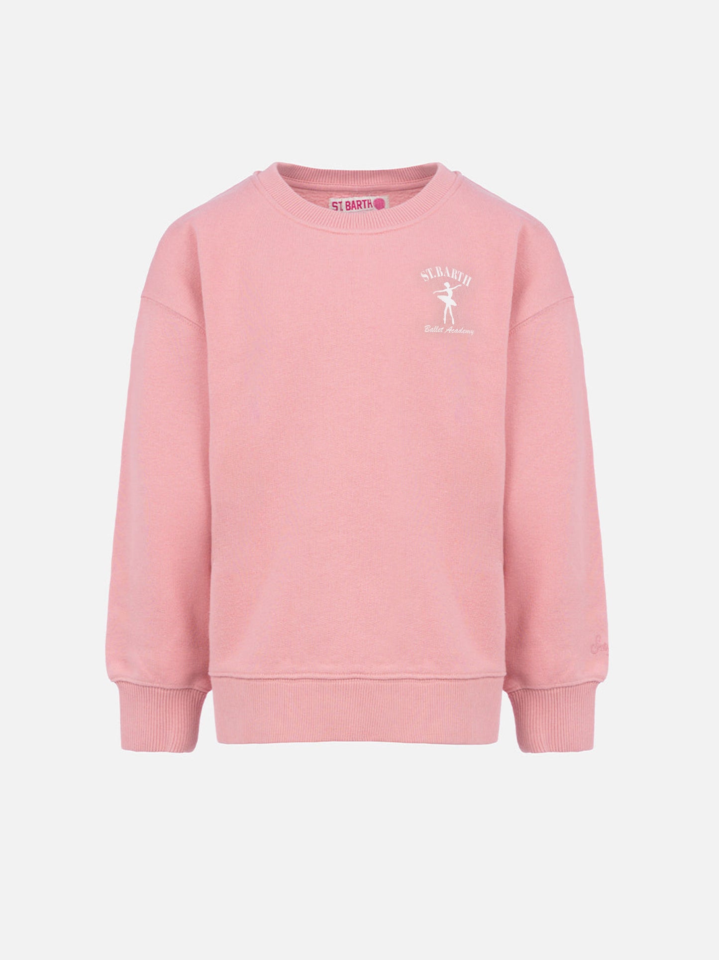 Girl crewneck sweatshirt Briony with St. Barth ballet academy print - MC2 Saint Barth