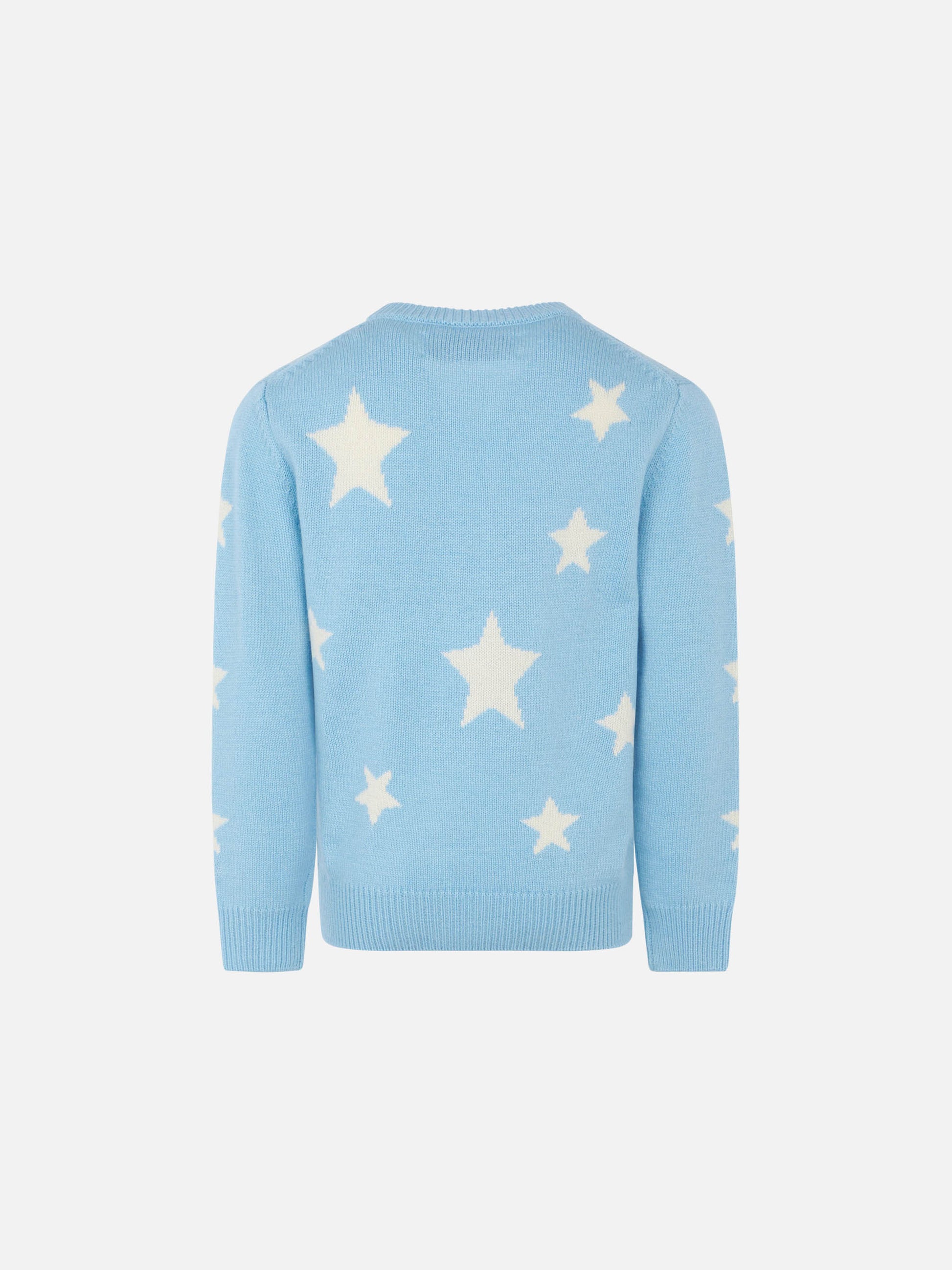 Girl sweater with stars print and Rock Star embroidery - MC2 Saint Barth