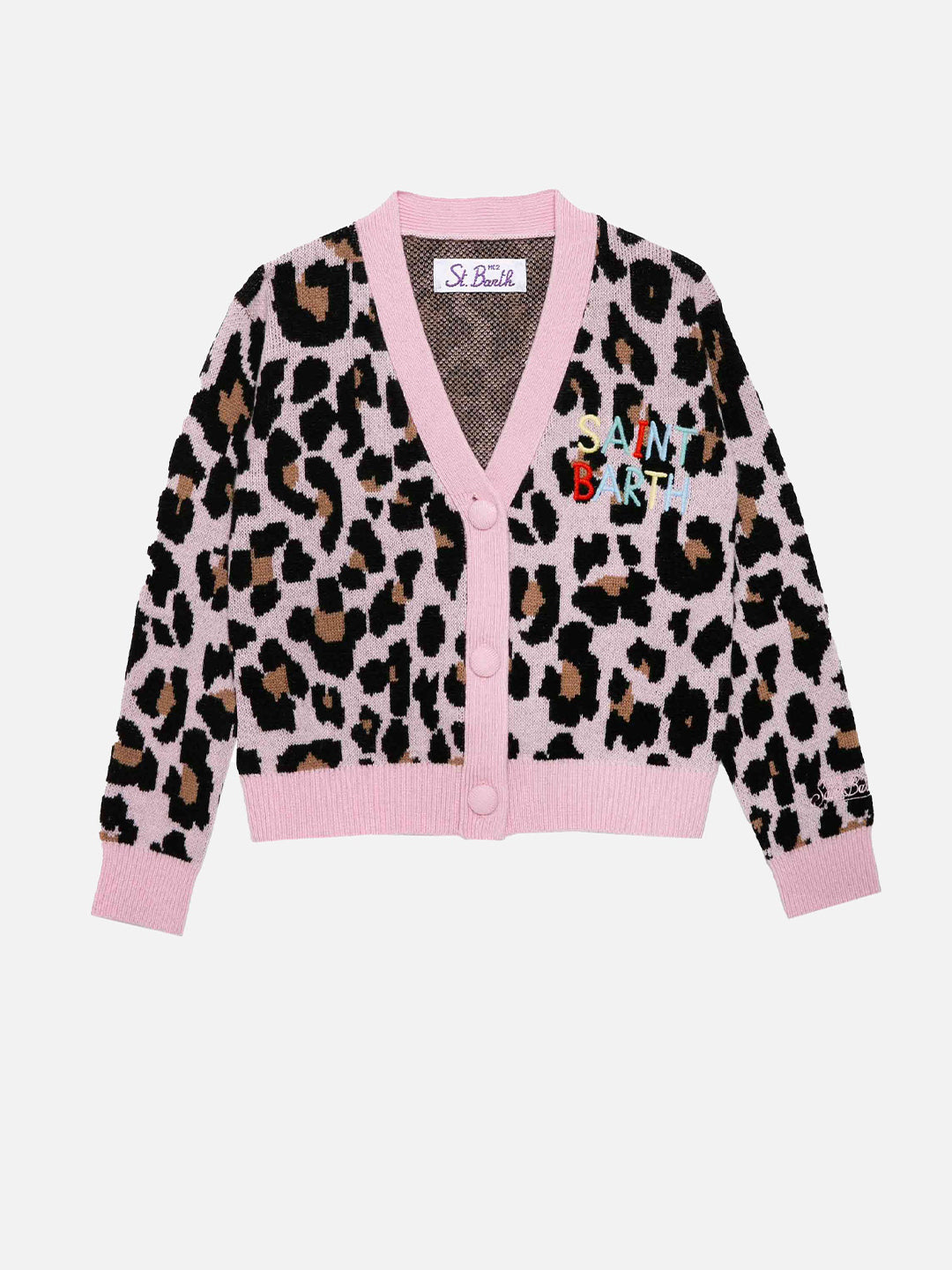 Girl cropped cardigan with Saint Barth embroidery - MC2 Saint Barth