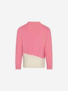 Girl crewneck sweater with love jacquard - MC2 Saint Barth