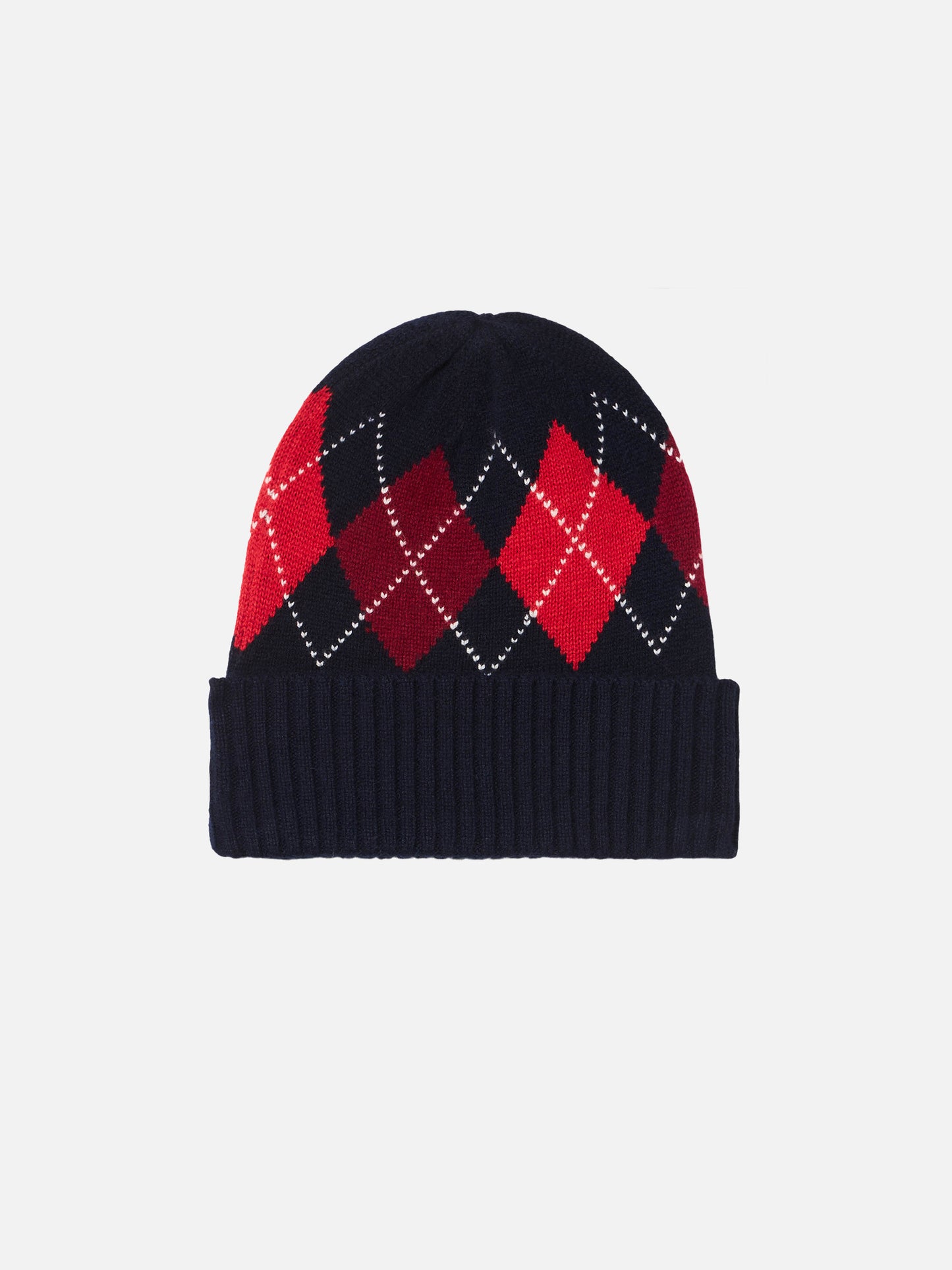 Man blue beanie with argyle print - MC2 Saint Barth