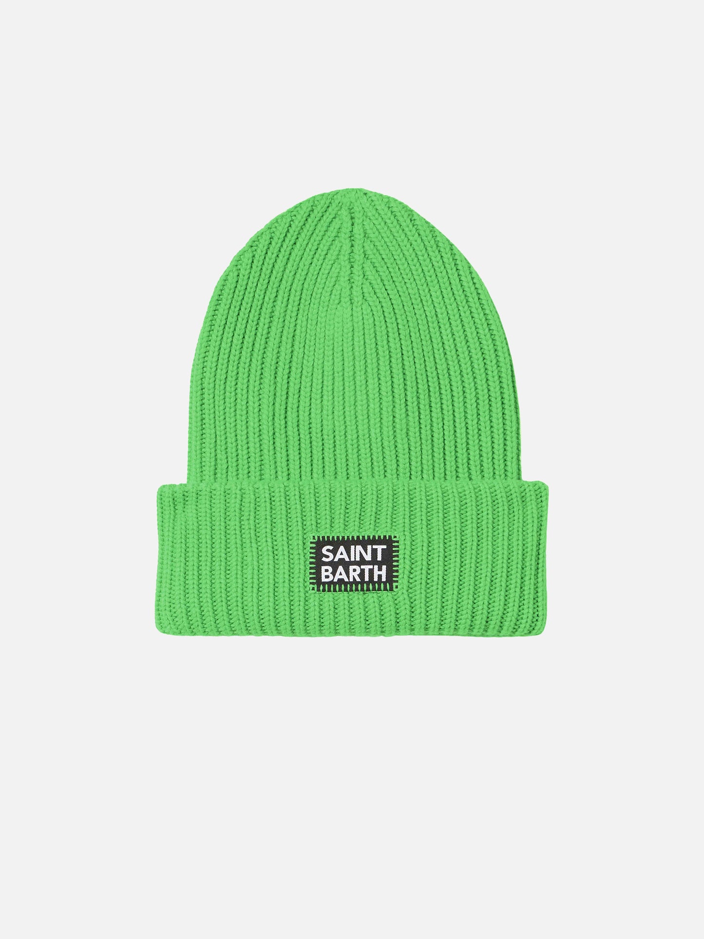 Man fluo green knit beanie - MC2 Saint Barth