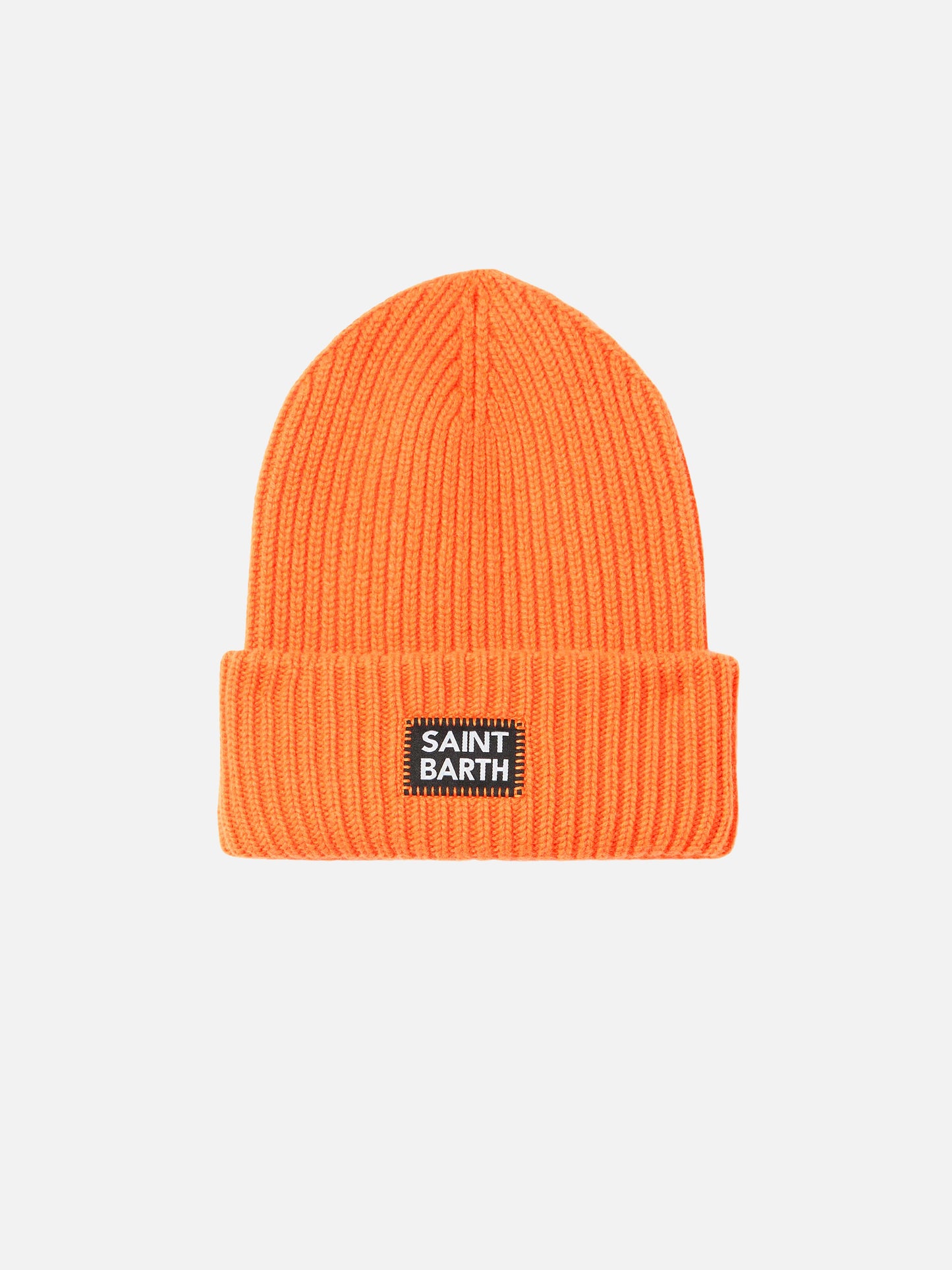Herren-Strickmütze in Fluo-Orange