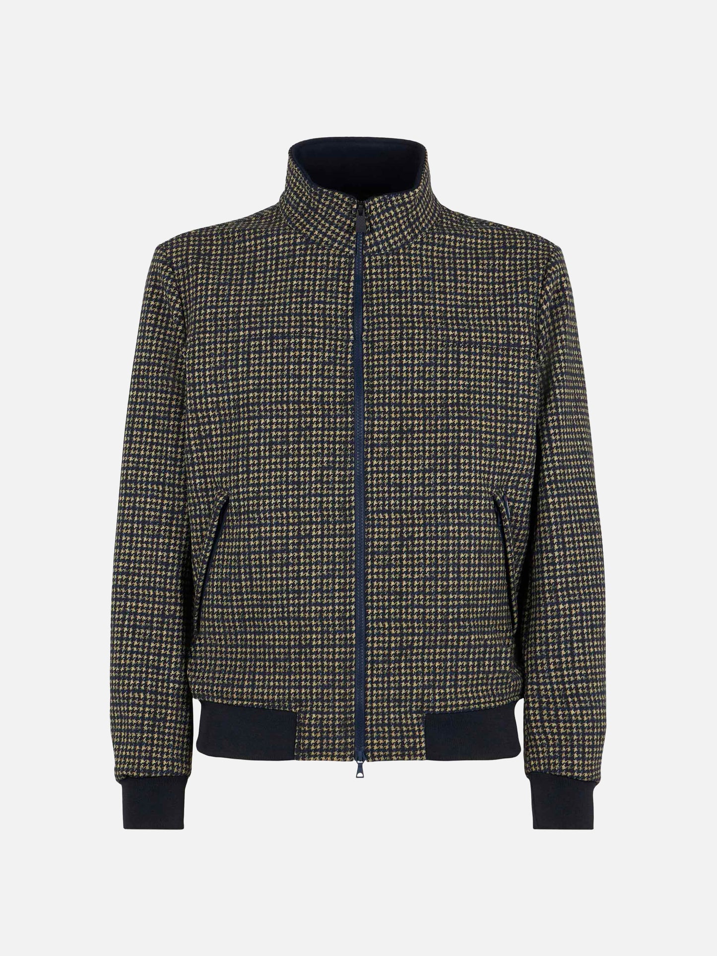 Man mid-weight houndstood bomber jacket Traveler - MC2 Saint Barth