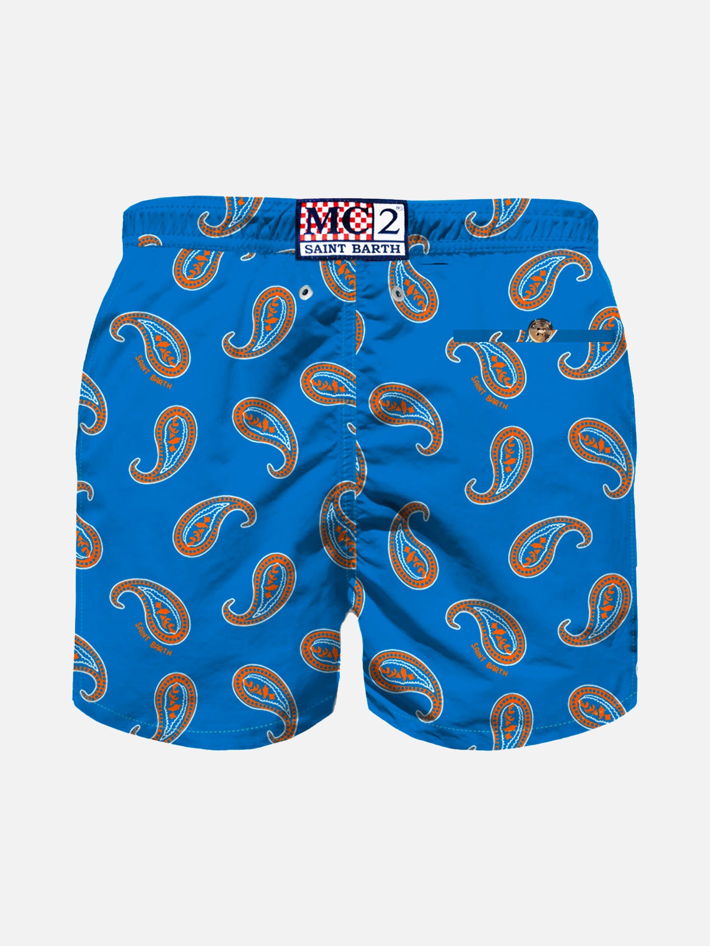 Bluette paisley print boy swim shorts - MC2 Saint Barth
