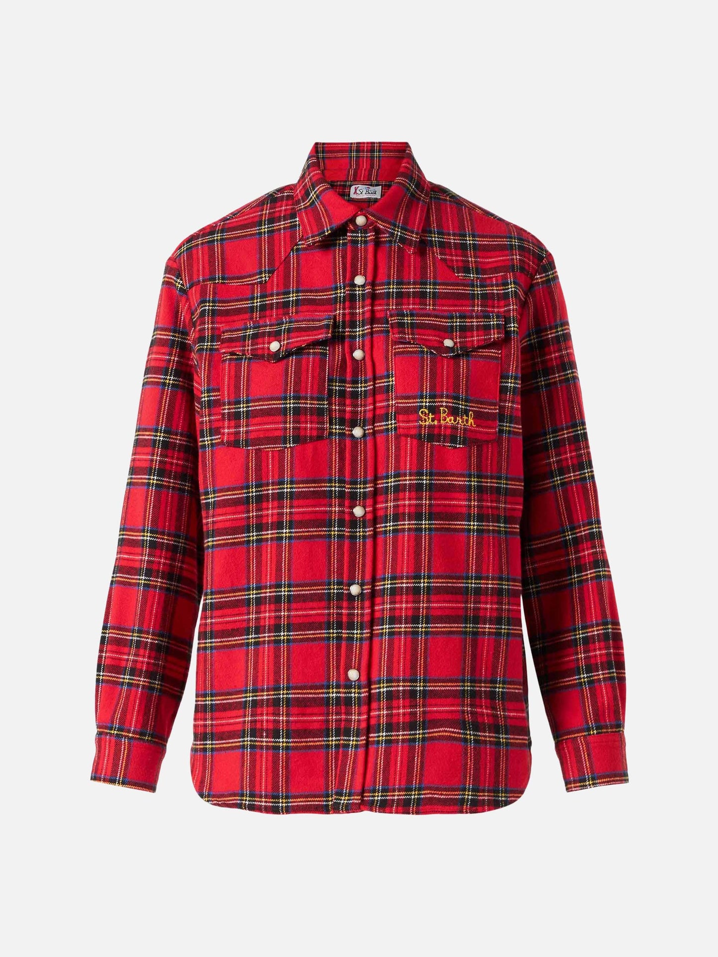 Damen-Flanellhemd mit langen Ärmeln