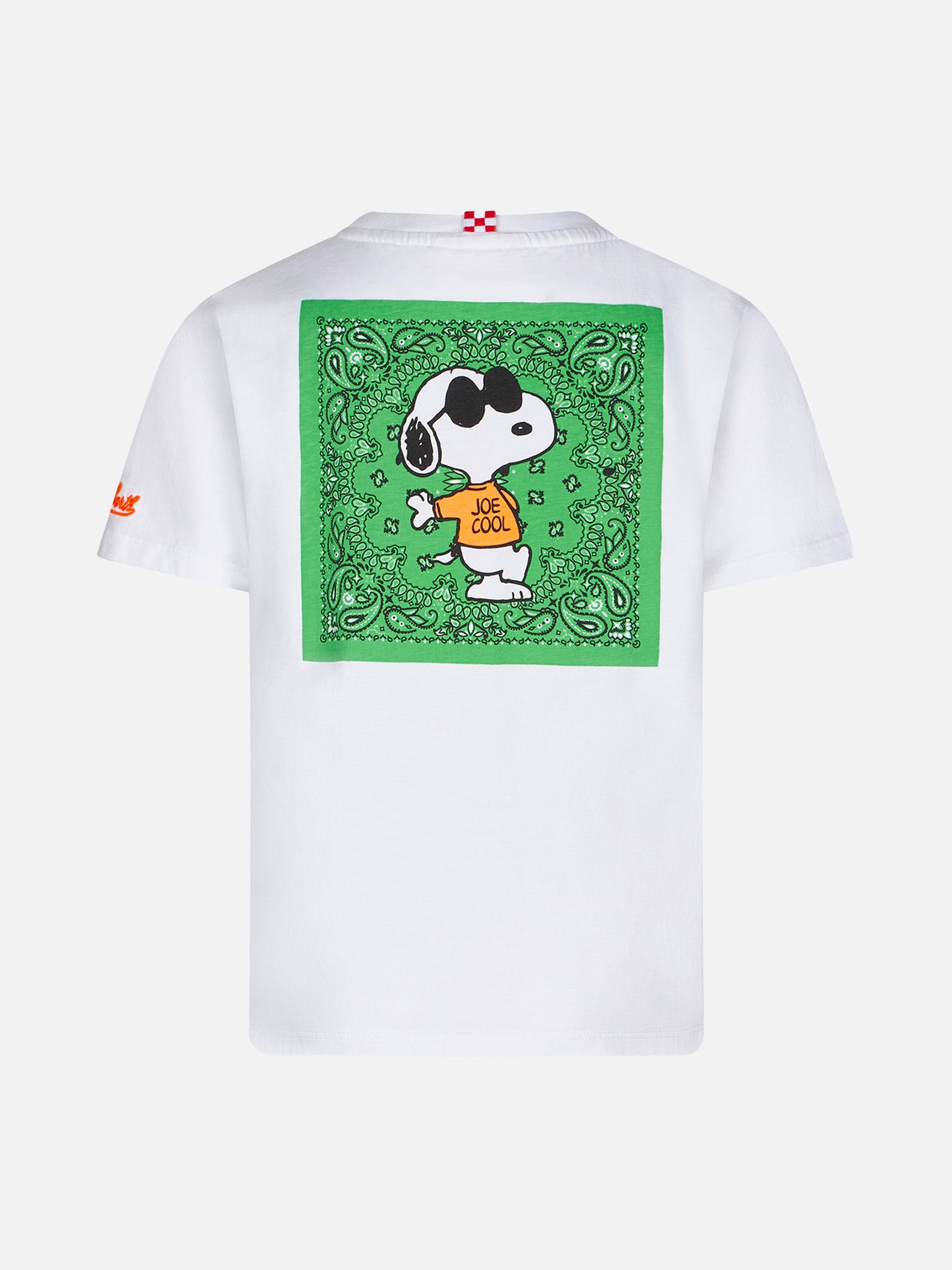 Boy cotton t-shirt with I'm cool front embroidery and Snoopy on the back | PEANUTS™ SPECIAL EDITION - MC2 Saint Barth