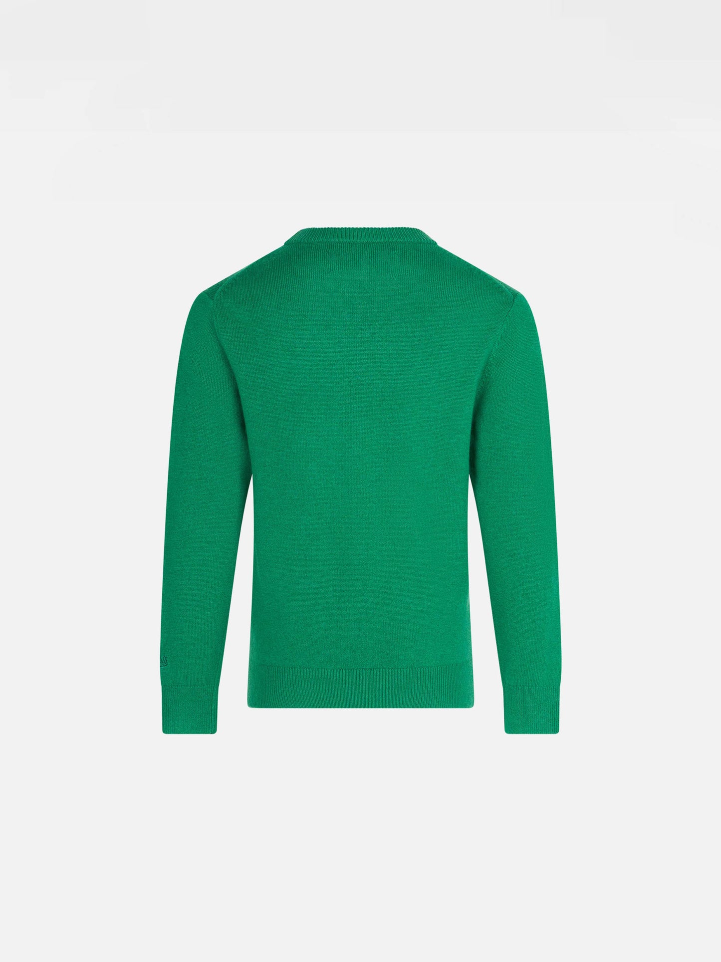 Boy green sweater with St. Moritz jacquard - MC2 Saint Barth