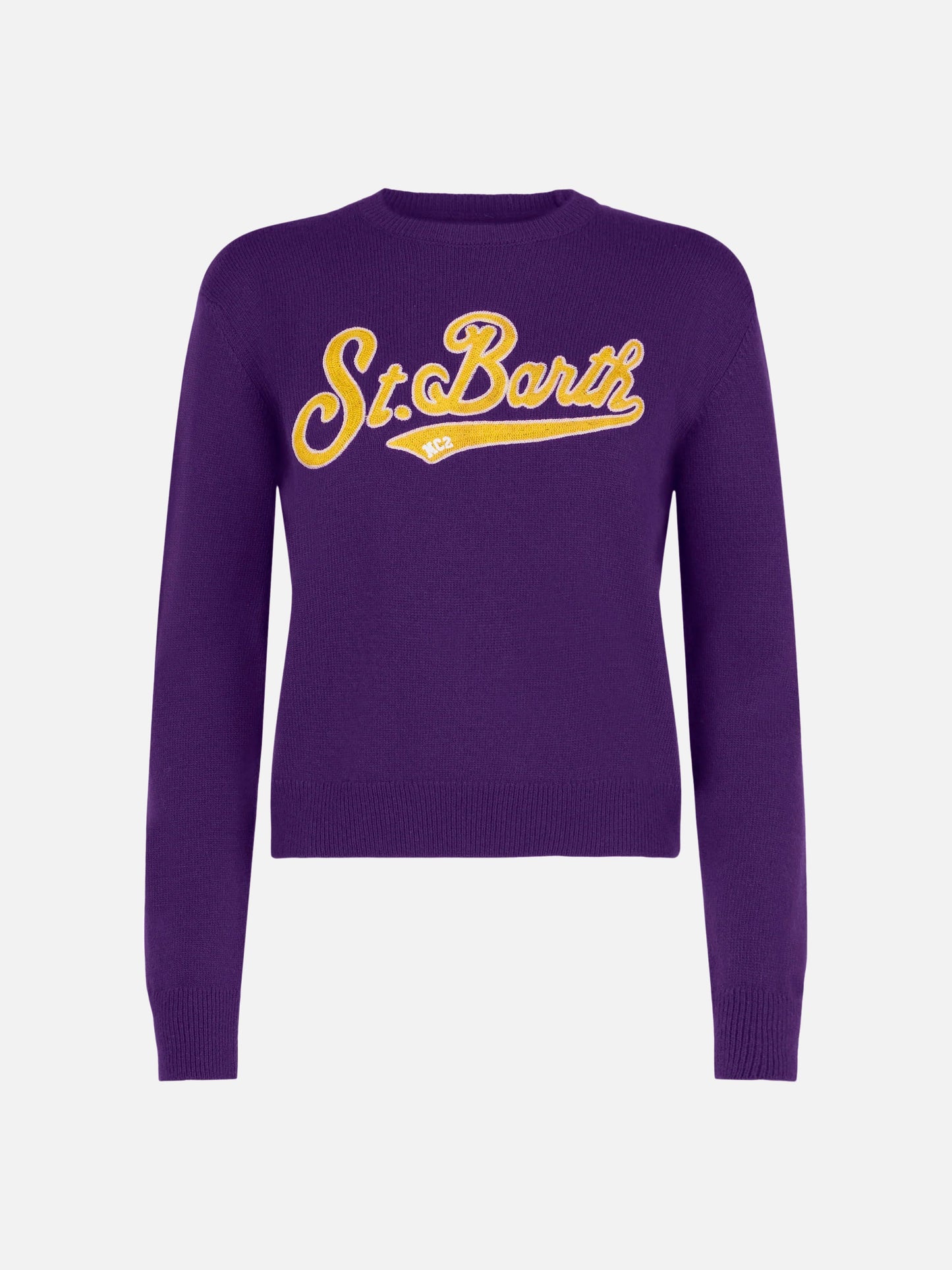 Woman purple cropped sweater