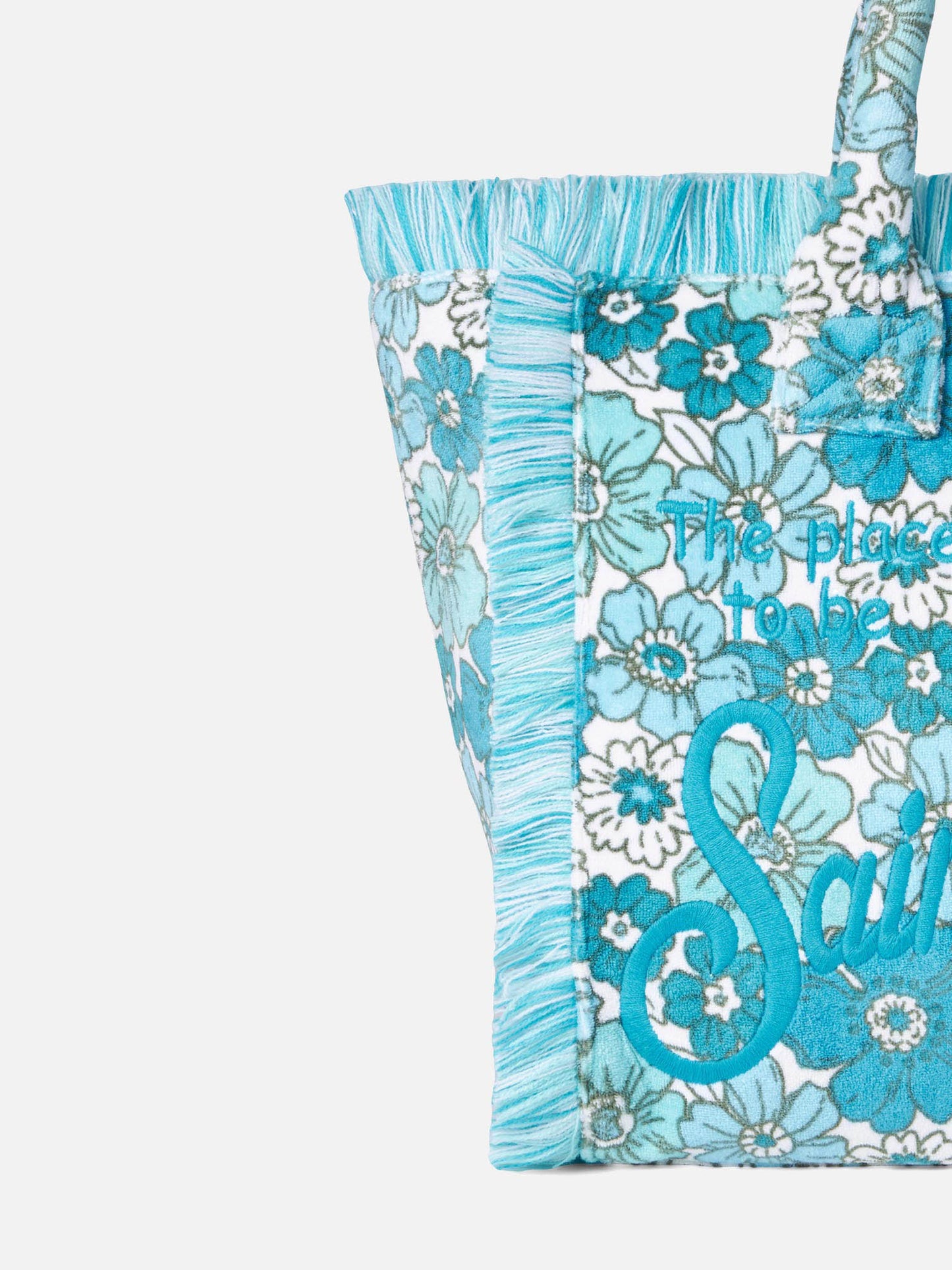 Vanity terry shoulder bag with flower print - MC2 Saint Barth