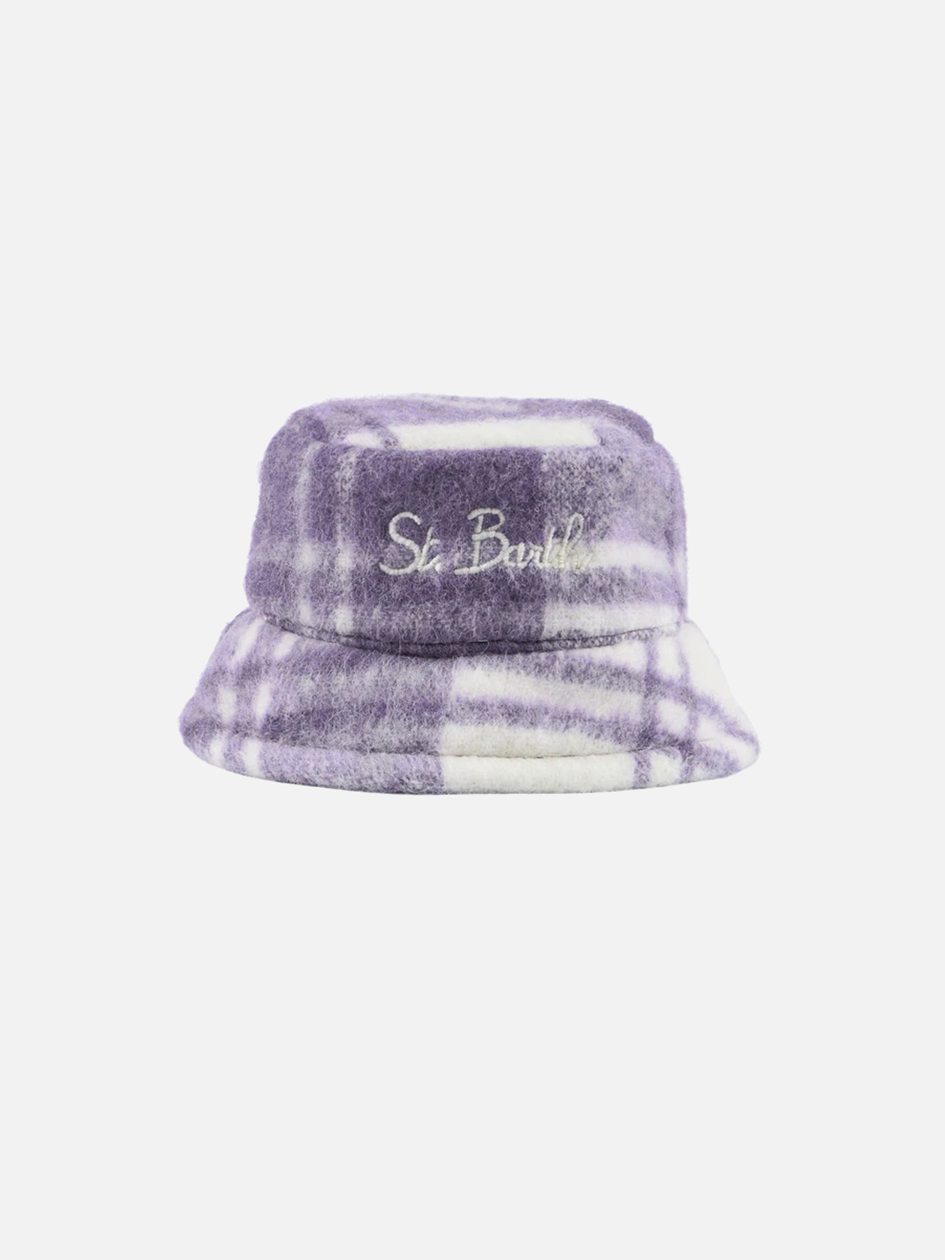 Woman bucket hat with tartan print - MC2 Saint Barth