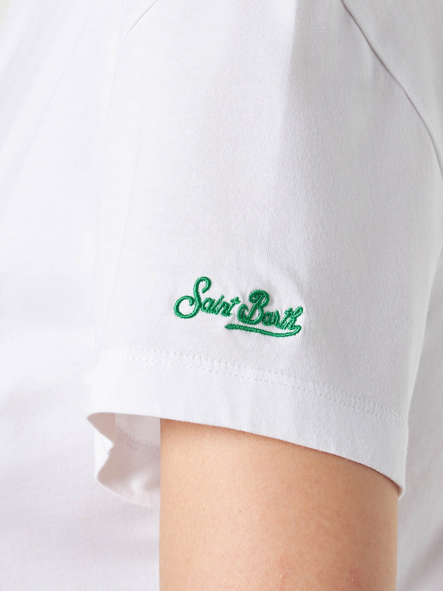 Woman cotton t-shirt with pocket - MC2 Saint Barth