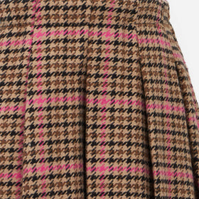 Girl flannel skirt with pied de poul print - MC2 Saint Barth