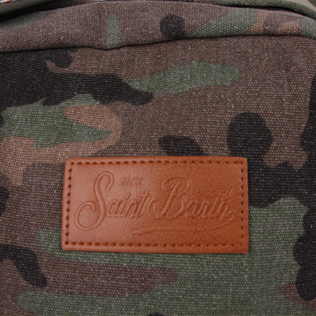 Military green camouflage canvas backpack - MC2 Saint Barth