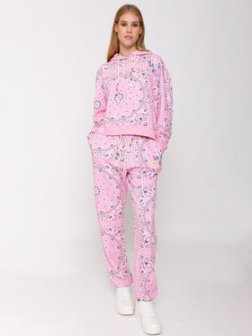 Cotton bandanna joggers with Saint Barth embroidery - MC2 Saint Barth