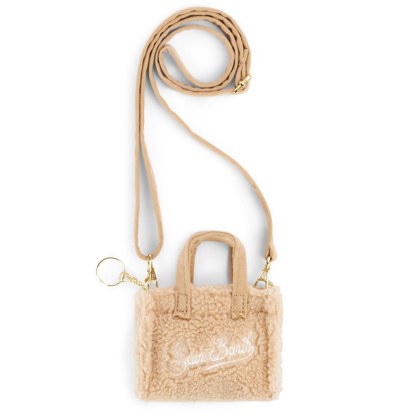 Portachiavi beige in peluche