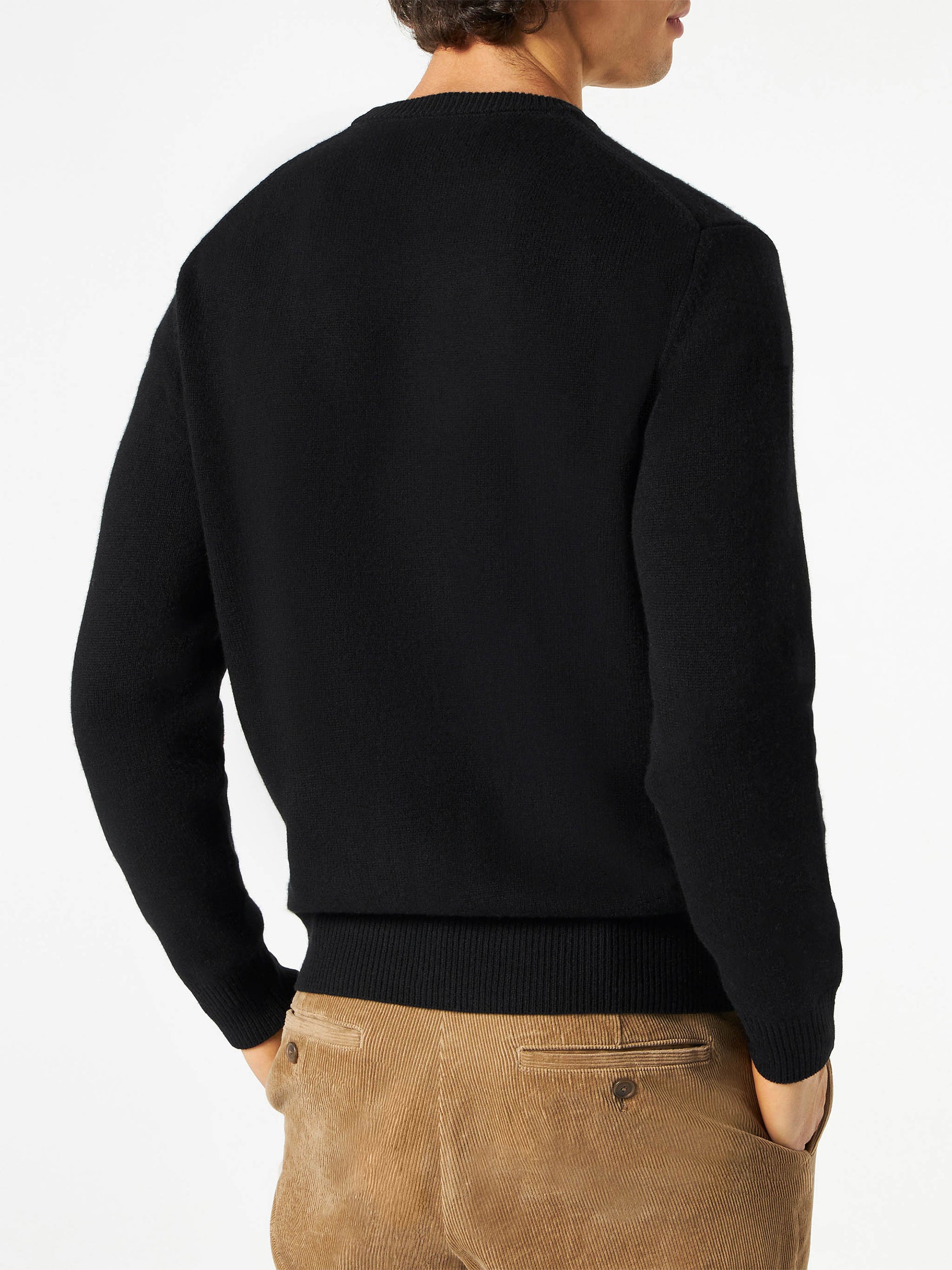 Black Man sweater Cortina Pirates fluo embroidery - MC2 Saint Barth