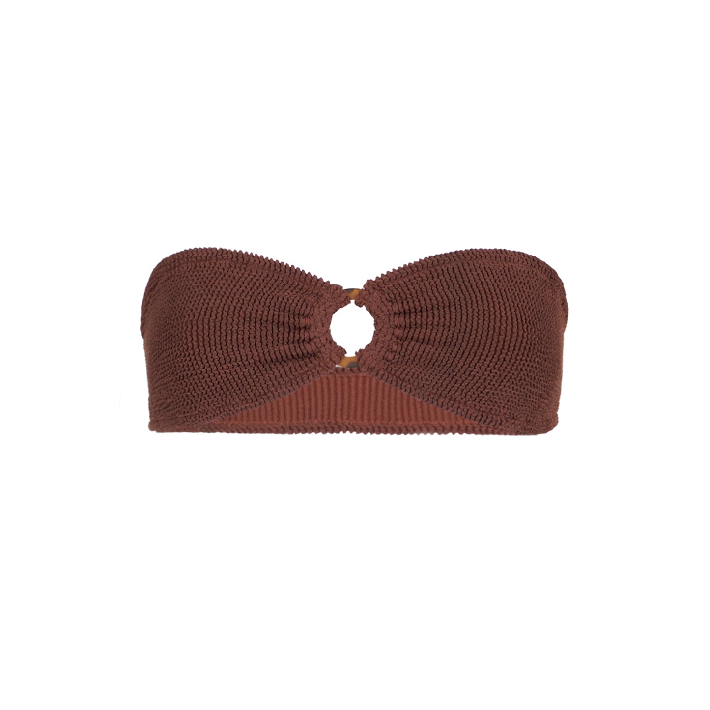 Crinkle brown bandeau top - MC2 Saint Barth