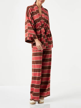 Striped knitted kimono cardigan - MC2 Saint Barth