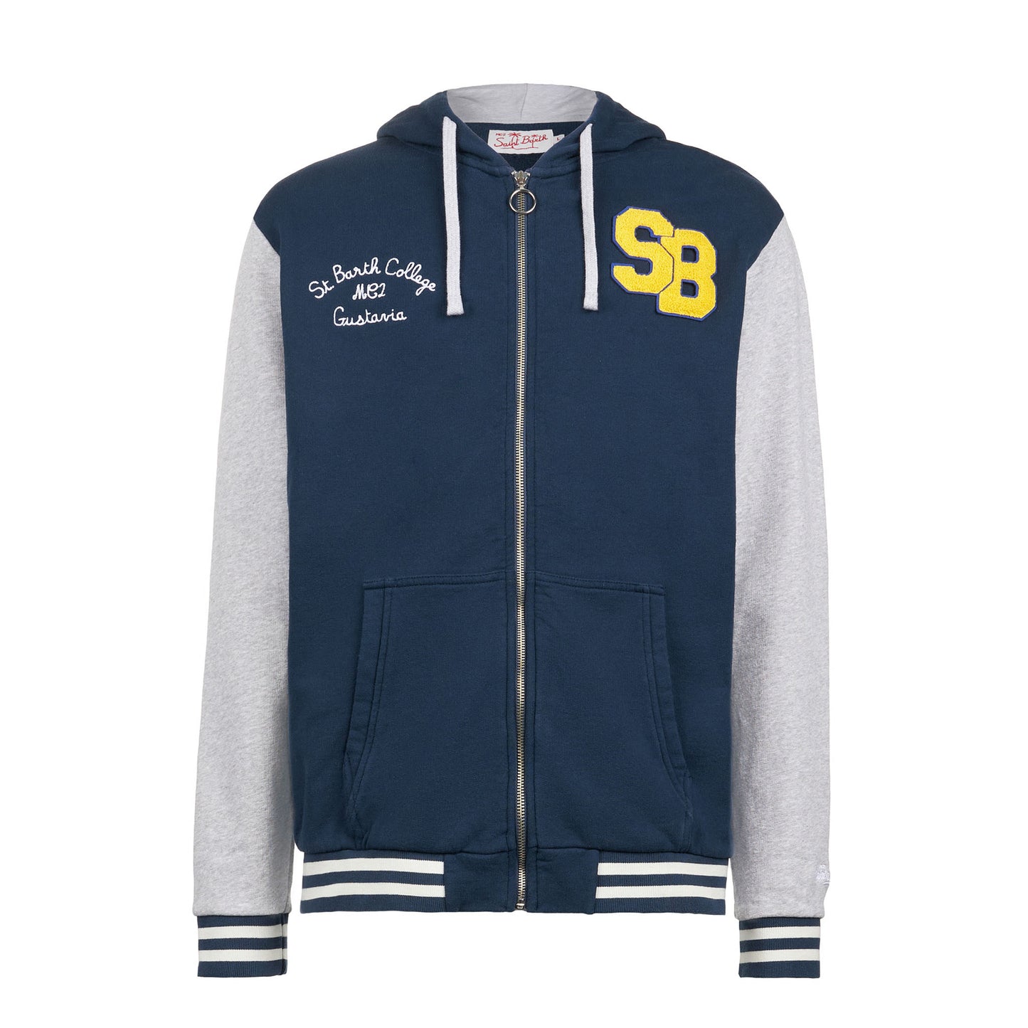 Man cotton sweatshirt with patch and embroidery - MC2 Saint Barth