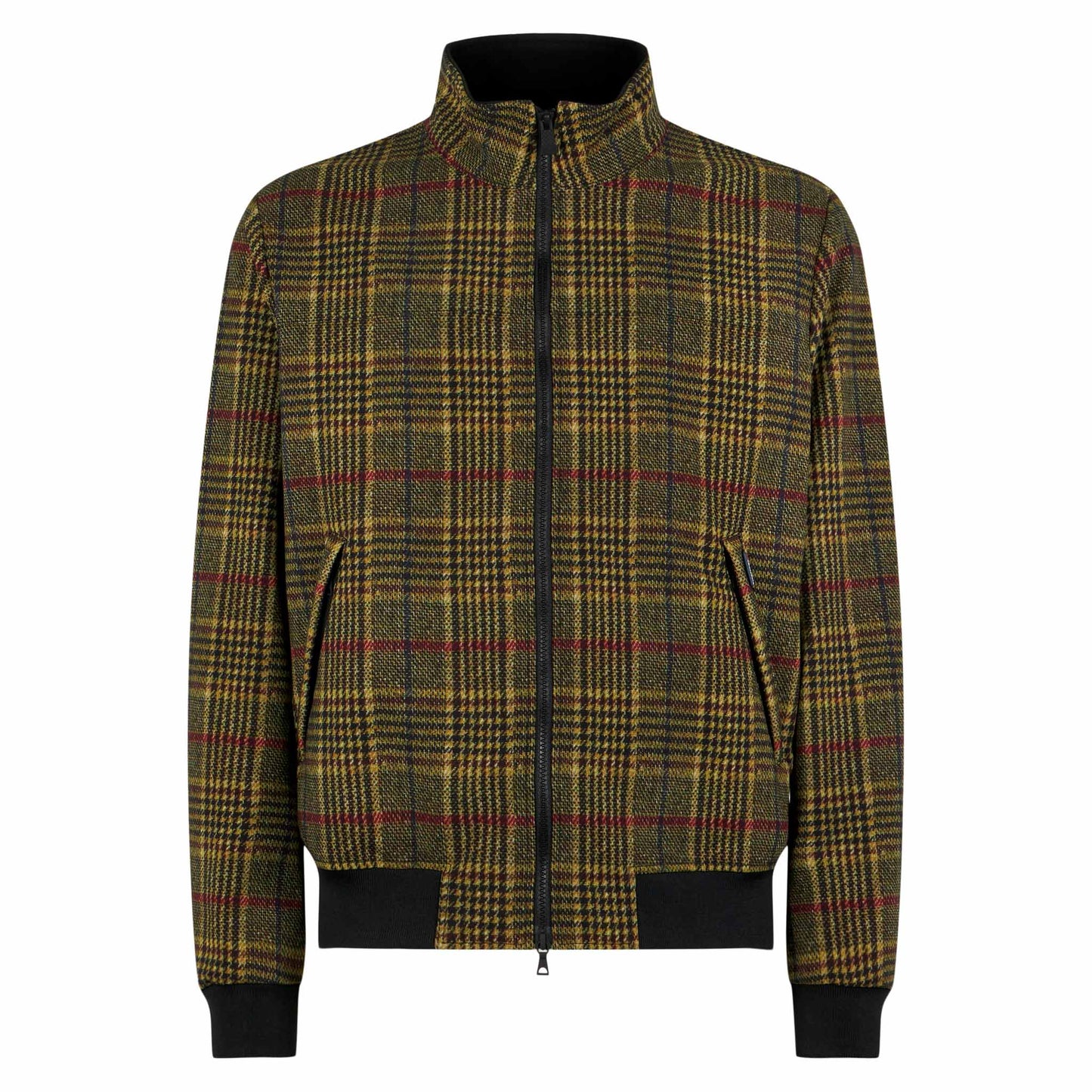 Man mid-weight Prince of Wales bomber jacket Traveler - MC2 Saint Barth