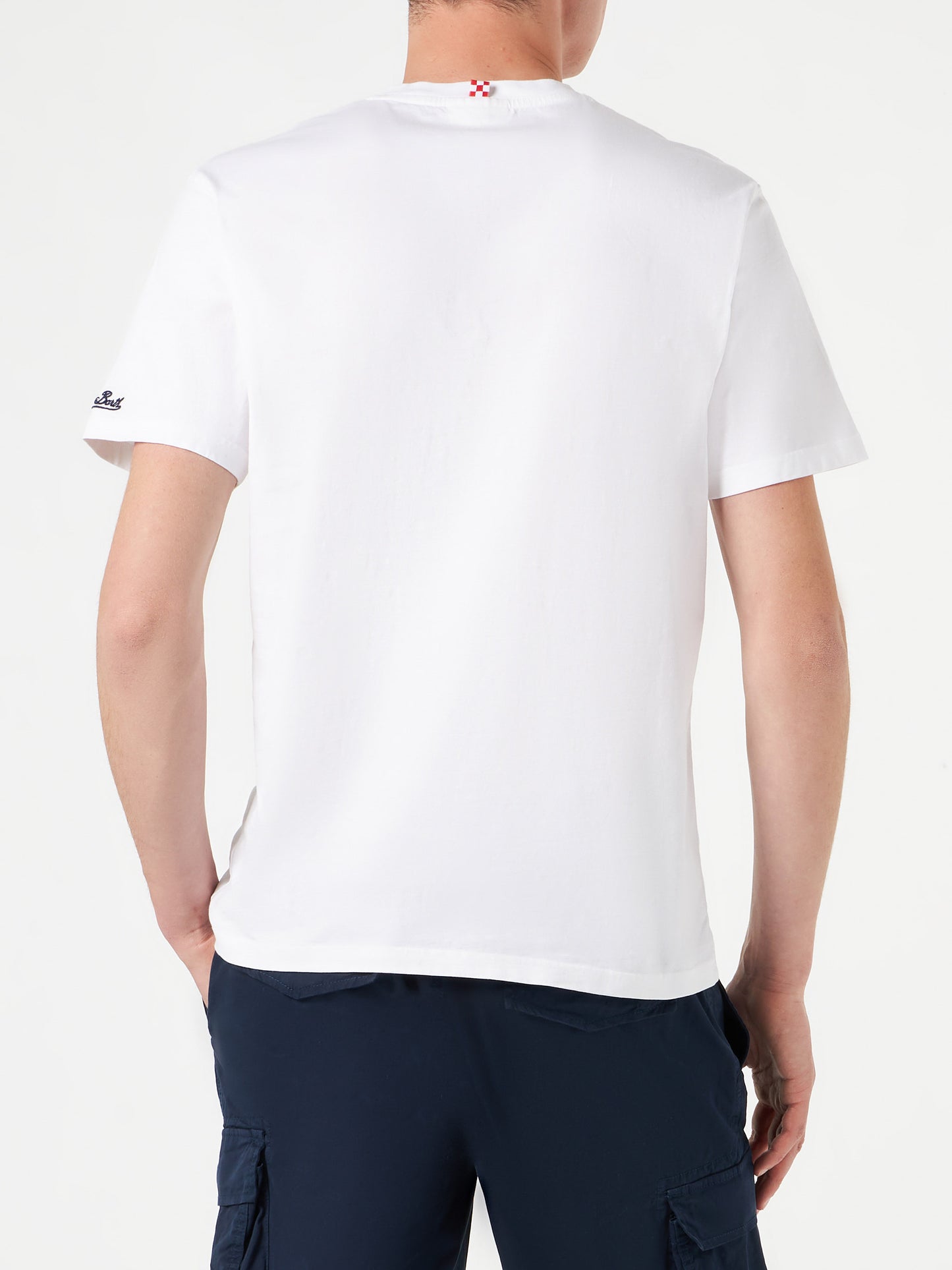 Man cotton t-shirt with Rum or Run print - MC2 Saint Barth