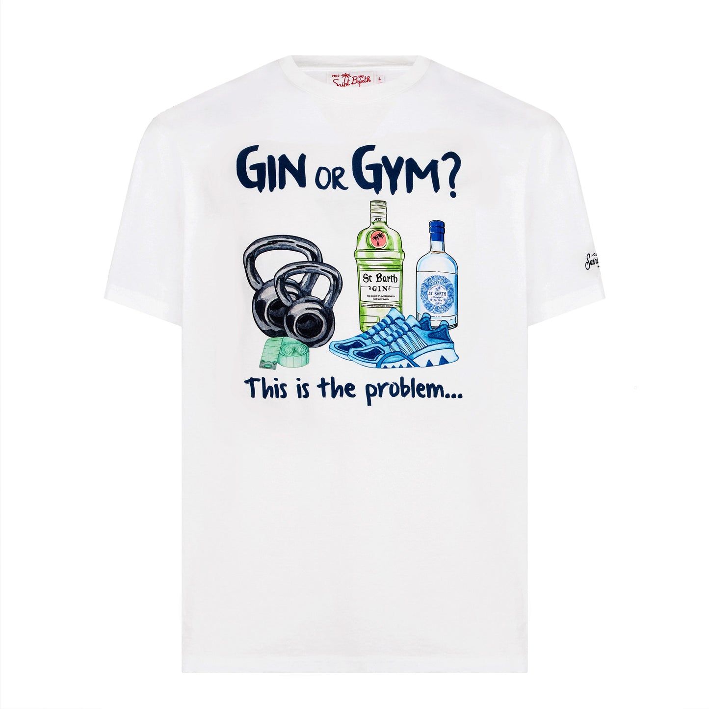 Herren-T-Shirt aus Baumwolle mit Gin- oder Gym-Aufdruck