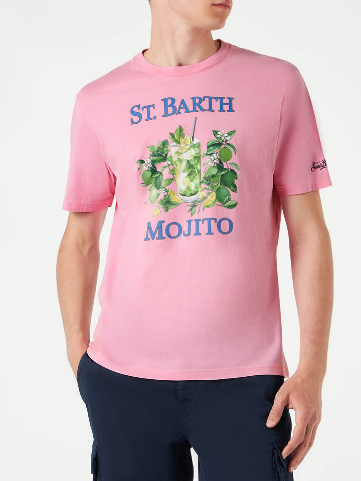 Man cotton t-shirt with St. Barth Mojito print - MC2 Saint Barth