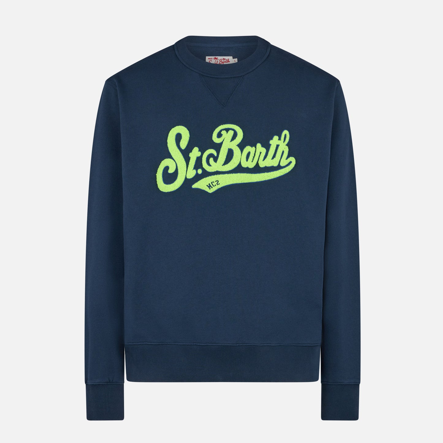 Herren-Sweatshirt aus Baumwolle mit Frottee-Patch von St. Barth