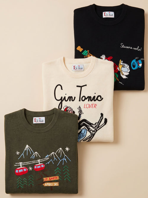 Men’s Maxi Cocktails & Apres-Ski Embroidered Knits