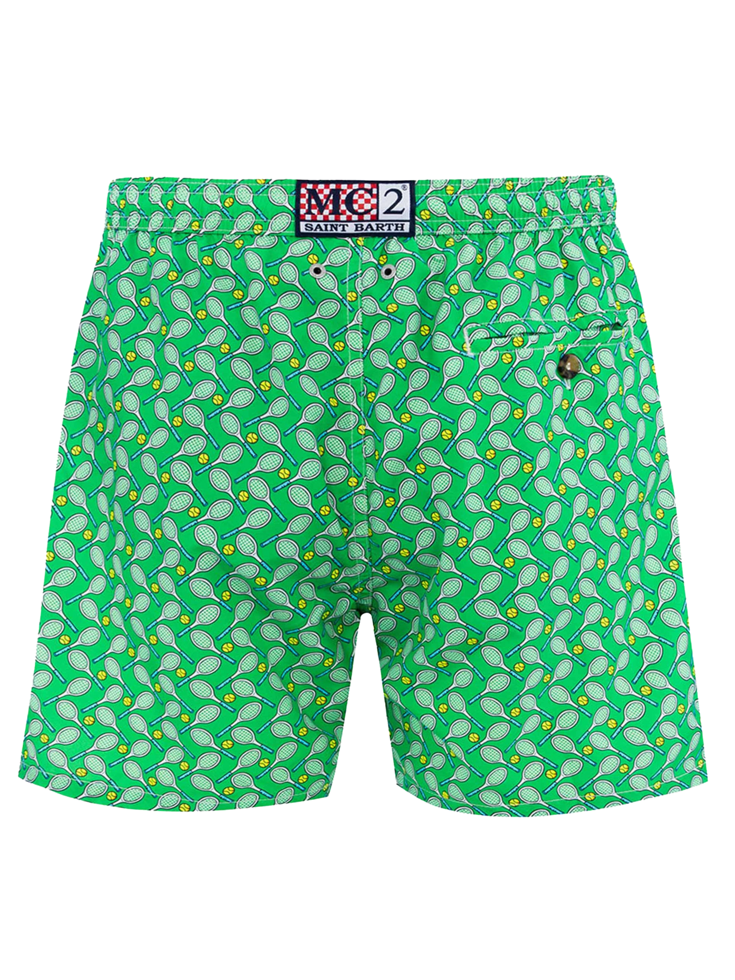 Man lightweight fabric swim-shorts Lighting Micro Fantasy with tennis print - MC2 Saint Barth